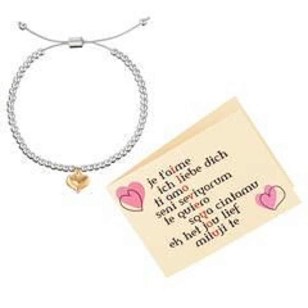 Filled With Love Bracelet and Card Set, 8 Different Languages